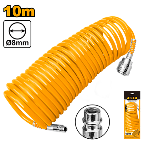 Шланг для компрессора спиральный INGCO AH1101 10 м 695777