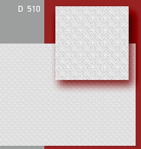 Потолок клеевой D510, полистирол 50*50 (упак.8шт=2м2)