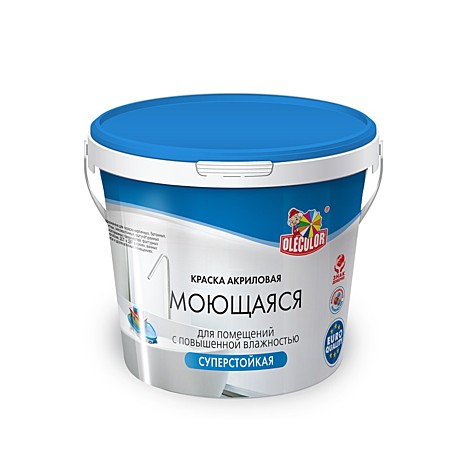 Краска Olecolor водо-дисперсионная моющаяся 4,5л база С 4300006581 443383