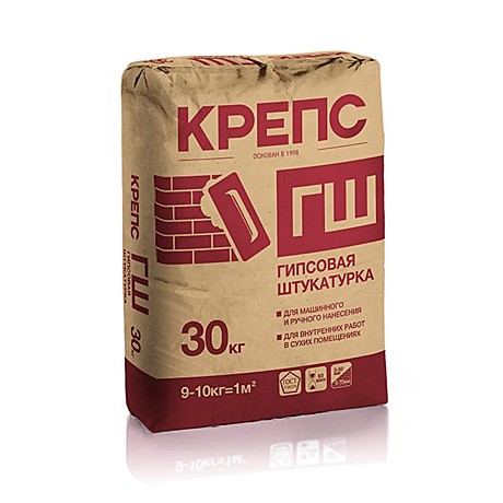 Штукатурка гипсовая Крепс ГШ, 30 кг		 *42