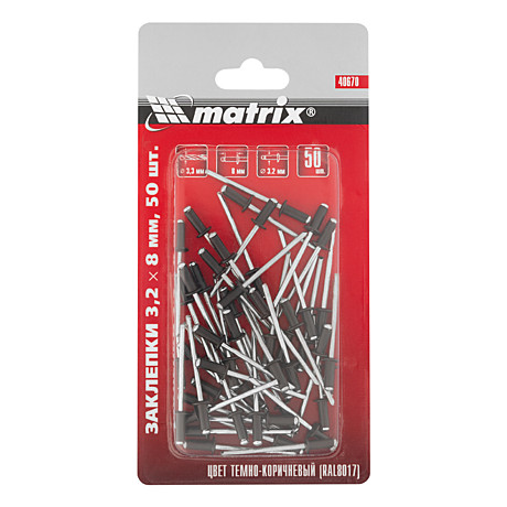             Заклепка вытяжная, окрашенная в цвета RAL