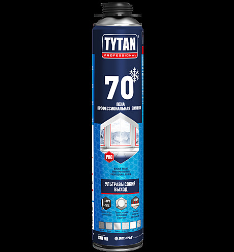 Пена монтажная Tytan Professional 70 проф. ЗИМА, 870 мл,    (ИЫ300)