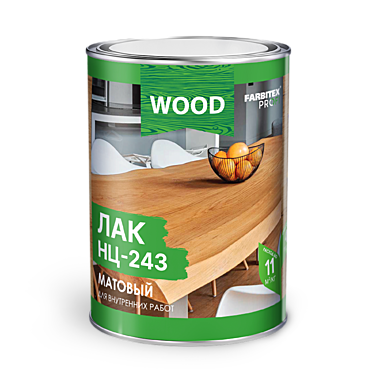 Лак НЦ-243 матовый Farbitex Профи Wood, 0,7кг