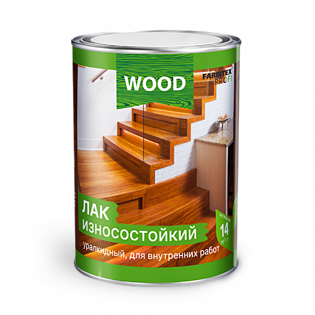 Лак паркетный алкидно-уретановый износост Farbitex Профи Wood глянц, 9л