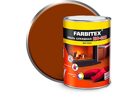 Эмаль ПФ-266 желто-коричневая (1,8кг) Farbitex 4300006013 369976