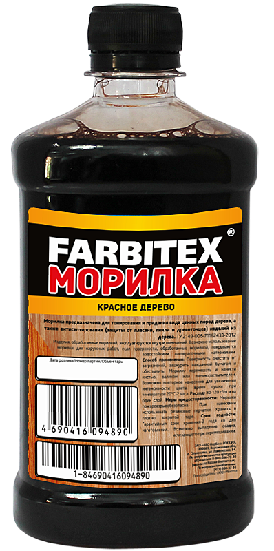 Морилка деревозащитная водная лиственница Farbitex, 0.5л