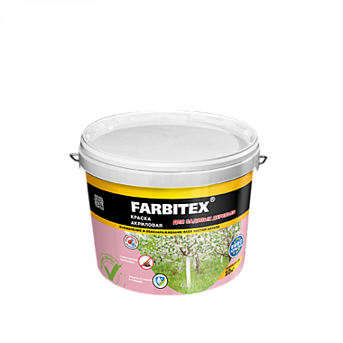 Краска САДОВАЯ для защиты деревьев 3кг Farbitex 