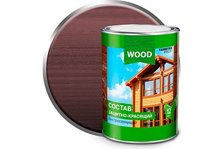 Защитно-красящий состав быстросох.  Каштан (2,7л) FARBITEX PROFI WOOD 