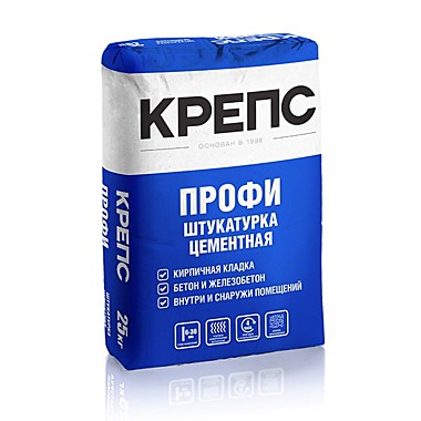 Штукатурка КРЕПС Профи цементная, 25кг         *56шт