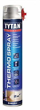 Теплоизоляция полиуретановая Tytan Prof THERMOSPRAY, 870мл (66220)