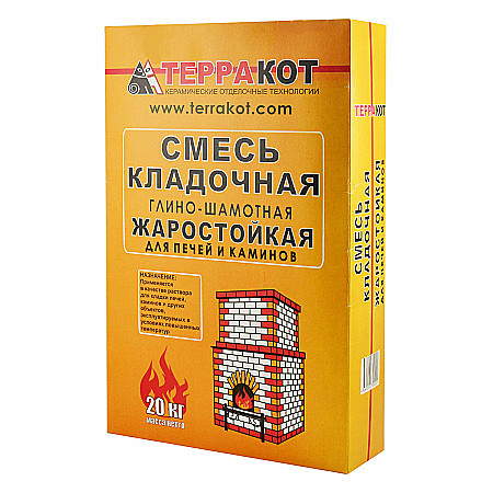 Смесь кладочная глино-шамотная для печей Терракот, 20 кг  (9509)		
