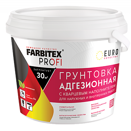 Грунтовка агдез.для декоративн.покрытий с кварц.наполнит. 5кг  Farbitex профи  476125