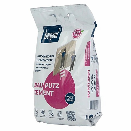 Штукатурка цементная Bergauf Bau Putz Zement, 5 кг 55895	