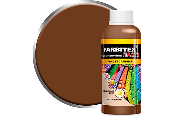 Колер FARBITEX коричневый (0,1л)		