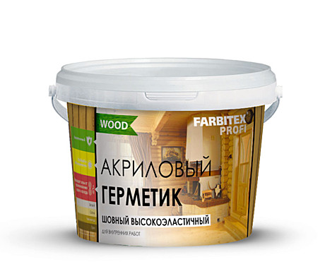 Герметик акриловый шовный высокоэластичный орех (3кг) FARBITEX ПРОФИ WOOD