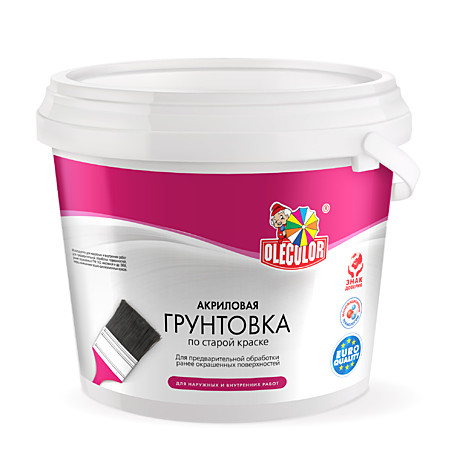 Грунтовка акриловая по старой краске 3кг OLECOLOR