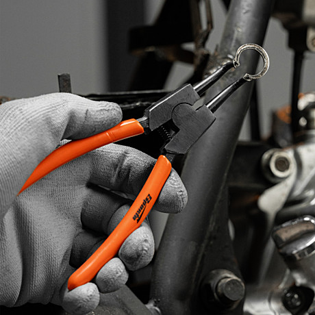 Съемник, 150 мм, для внешних стопорных колец, изогнутые губки (разжим)// Sparta 183205