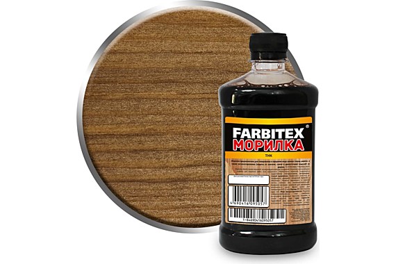 Морилка деревозащитная водная тик Farbitex, 0.5л