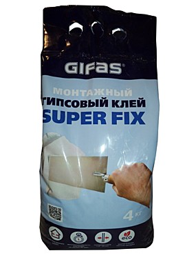 ​​​​​​​Клей гипсовый SUPER FIX GIFAS, 4кг