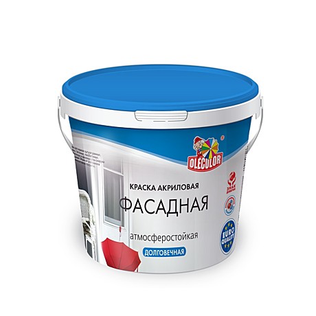 Краска Olecolor водно-дисперсионная фасадная 1кг.