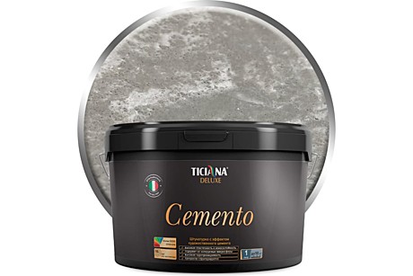 Штукатурка декоративная TICIANA DEUXE Cemento (Чементо) 2,2л